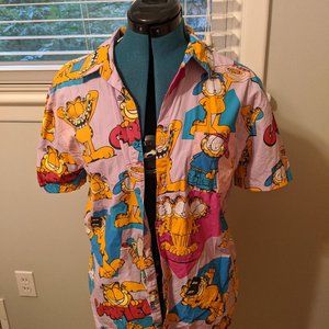 Lazy Oaf Garfield Unisex Button Down